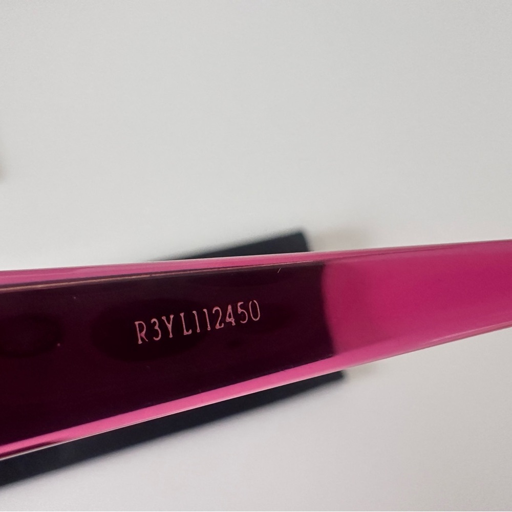 Authentic Saint Laurent Rectangular Pink Frame Vi… - image 4